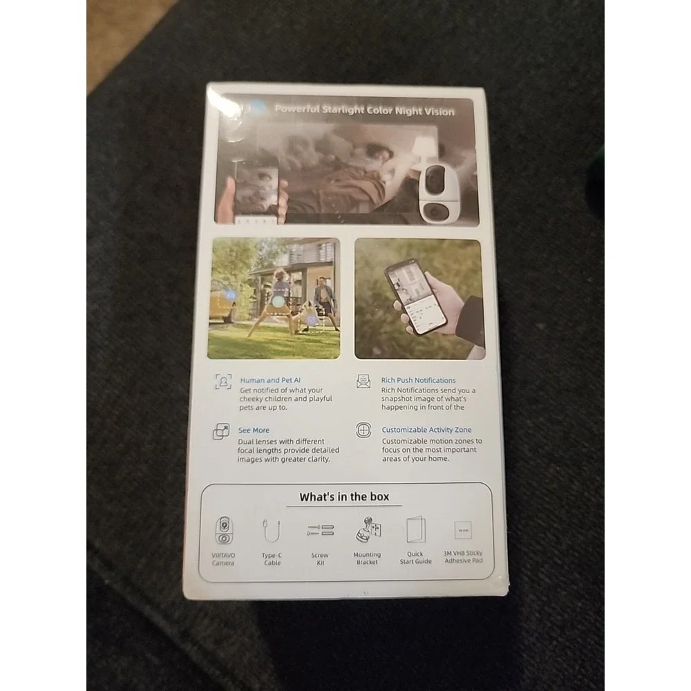 VIRTAVO EggSentry 24/7 Recording Minor Dual Lens Indoor Security Camera‎